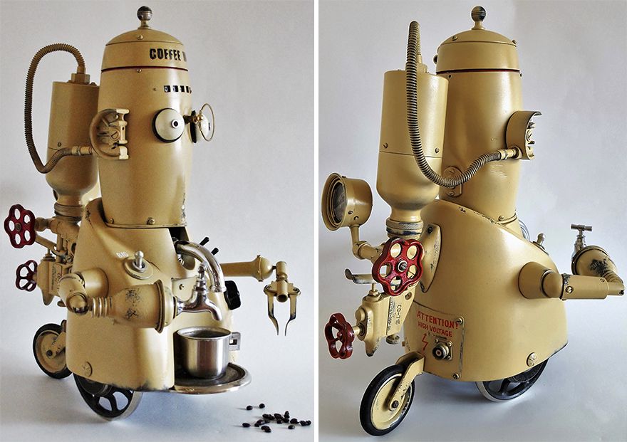 Steampunk Sculptures Made From Trash By Arturas Tamasauskas 4