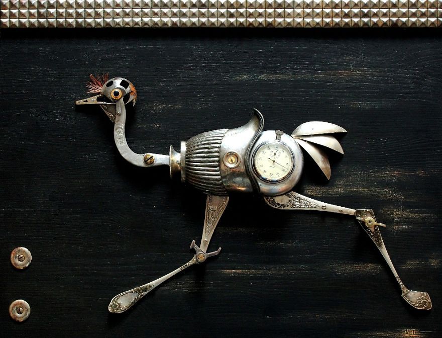 Steampunk Sculptures Made From Trash By Arturas Tamasauskas 7
