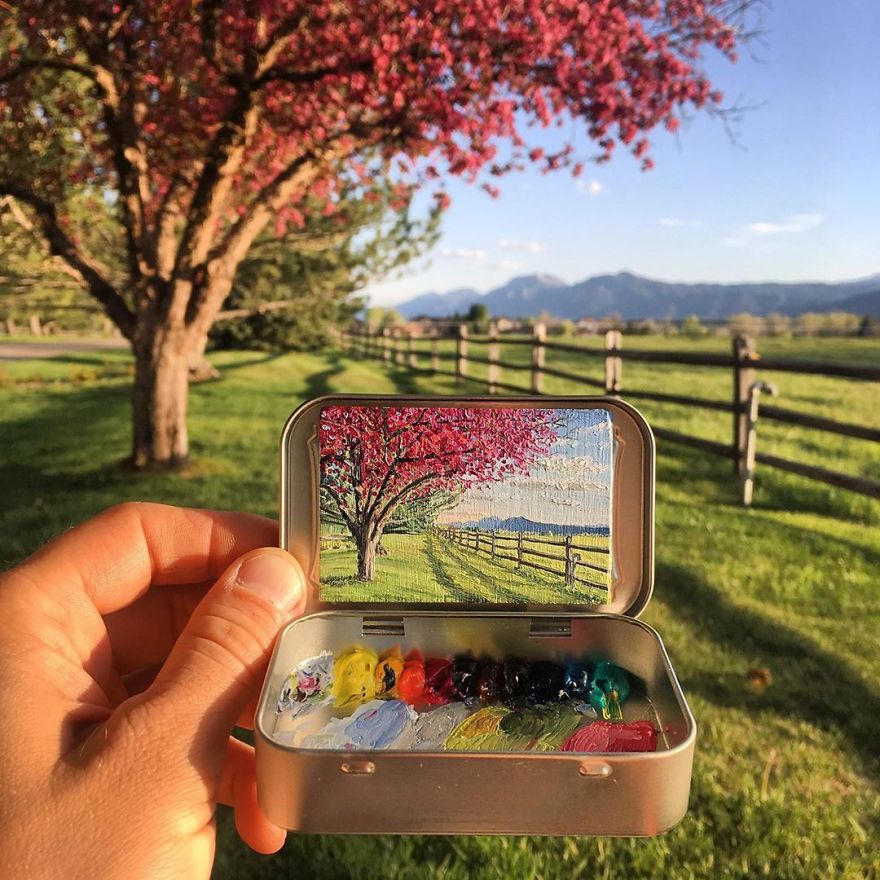 Superb Mini Plein Air Paintings In Altoids Tins By Remington Robinson 12