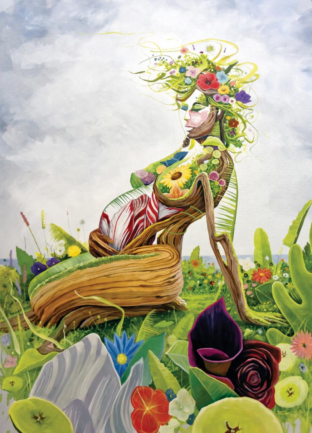 Surreal Portraits Of Women Made Out Of Nature That Pay Tribute To Mother Earth By Brian Kirhagis 10