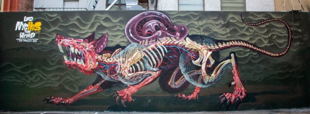 Surrealist Murals Of Anatomical Figures By Austrian Artist Nychos 12