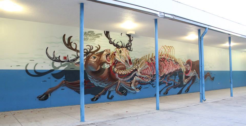 Surrealist Murals Of Anatomical Figures By Austrian Artist Nychos 15