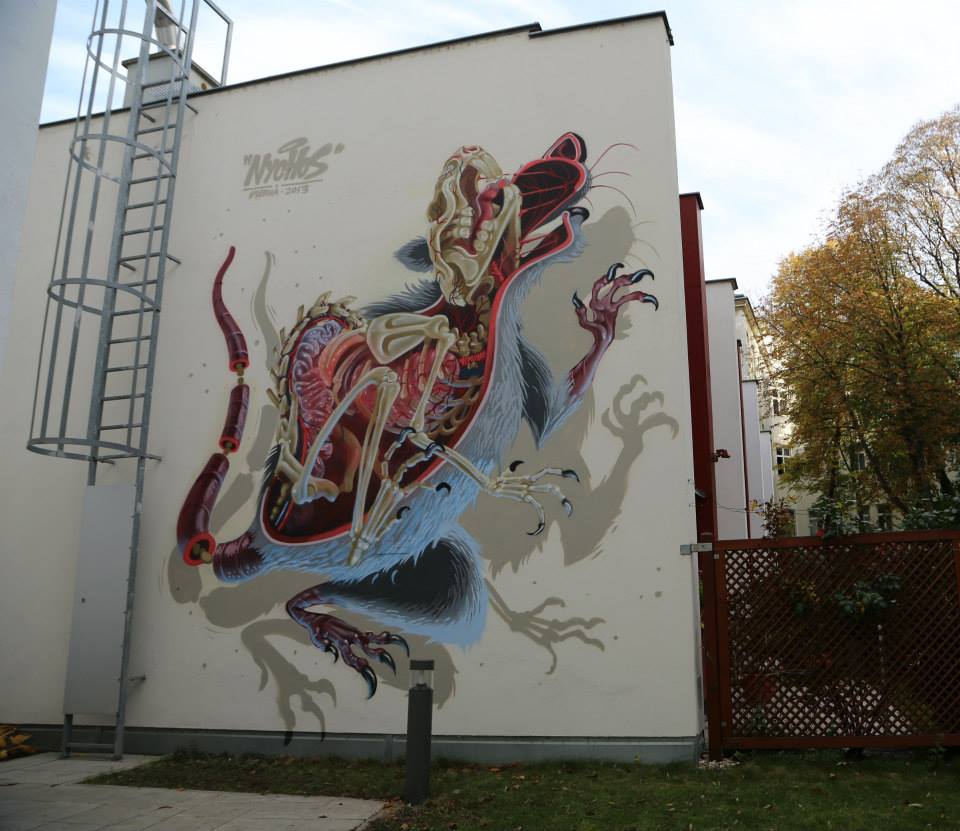 Surrealist Murals Of Anatomical Figures By Austrian Artist Nychos 16
