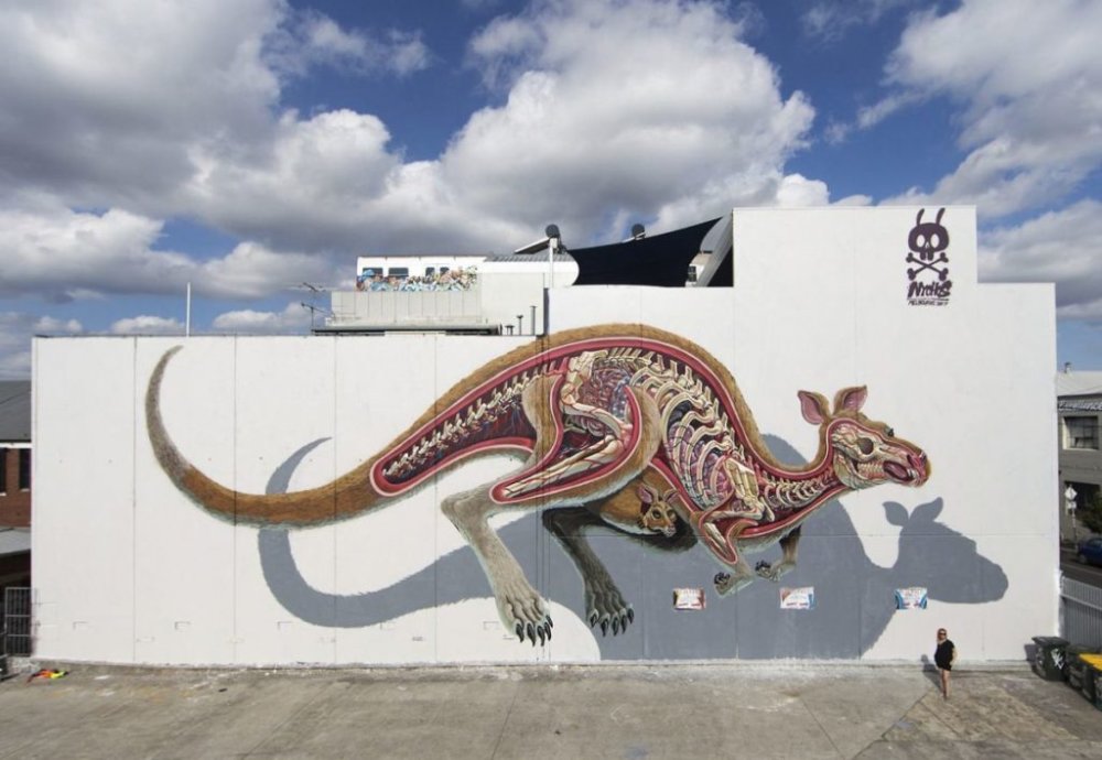 Surrealist Murals Of Anatomical Figures By Austrian Artist Nychos 17