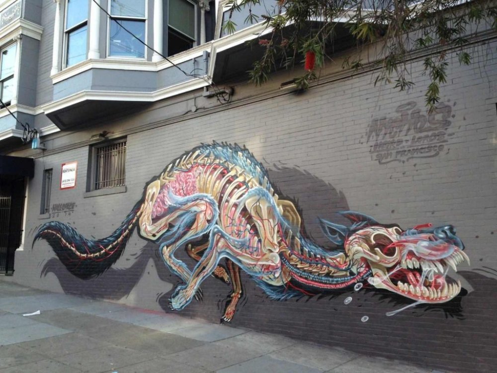 Surrealist Murals Of Anatomical Figures By Austrian Artist Nychos 18