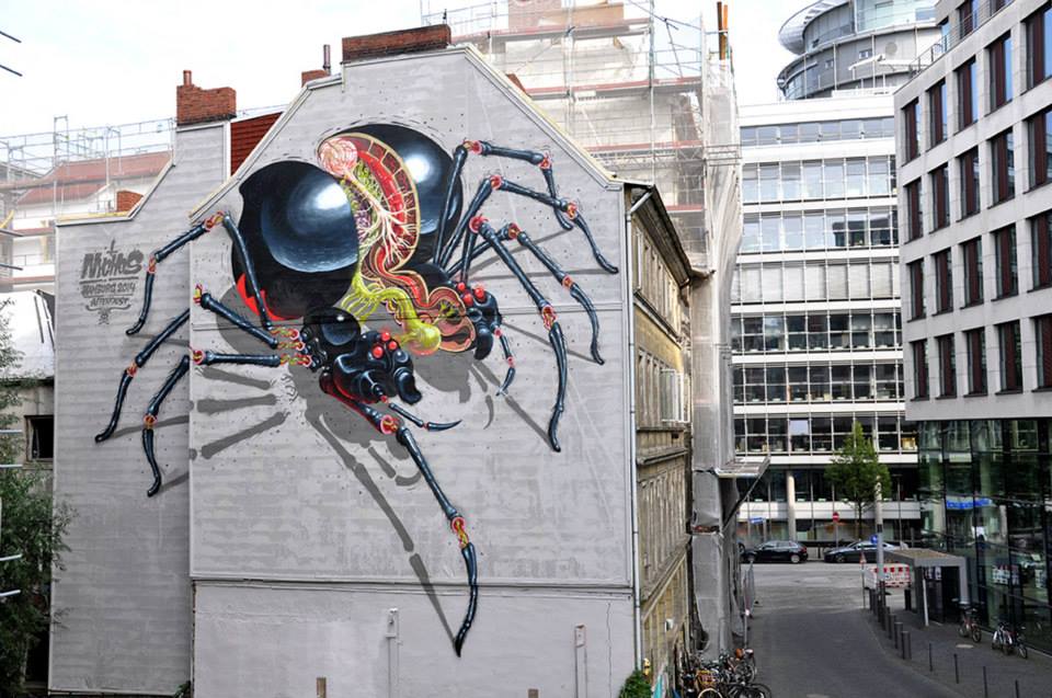 Surrealist Murals Of Anatomical Figures By Austrian Artist Nychos 4