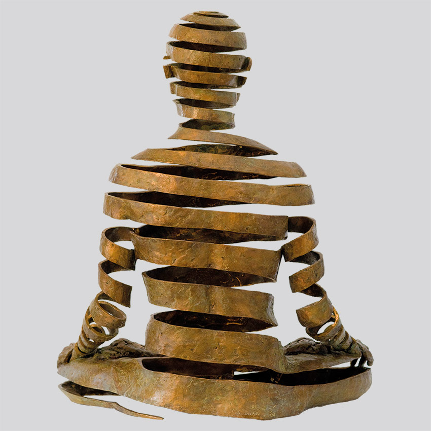 Transcendence Sublime Surrealistic Bronze Sculptures Of People In Meditation By Sukhi Barber 1