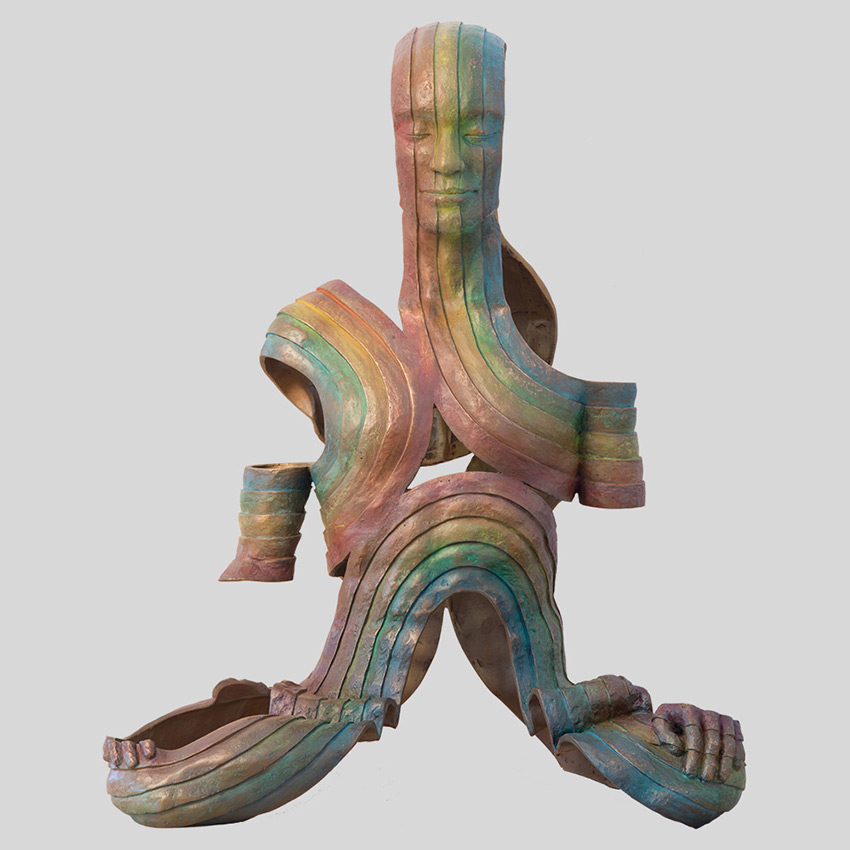 Transcendence Sublime Surrealistic Bronze Sculptures Of People In Meditation By Sukhi Barber 17