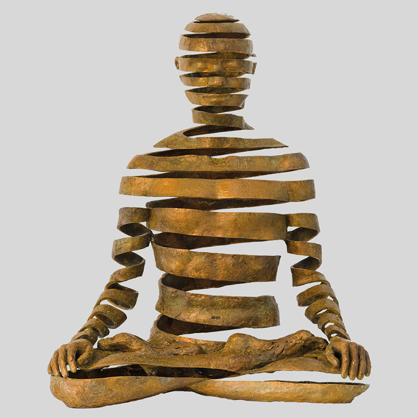 Transcendence Sublime Surrealistic Bronze Sculptures Of People In Meditation By Sukhi Barber 2