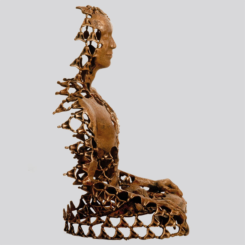 Transcendence Sublime Surrealistic Bronze Sculptures Of People In Meditation By Sukhi Barber 30