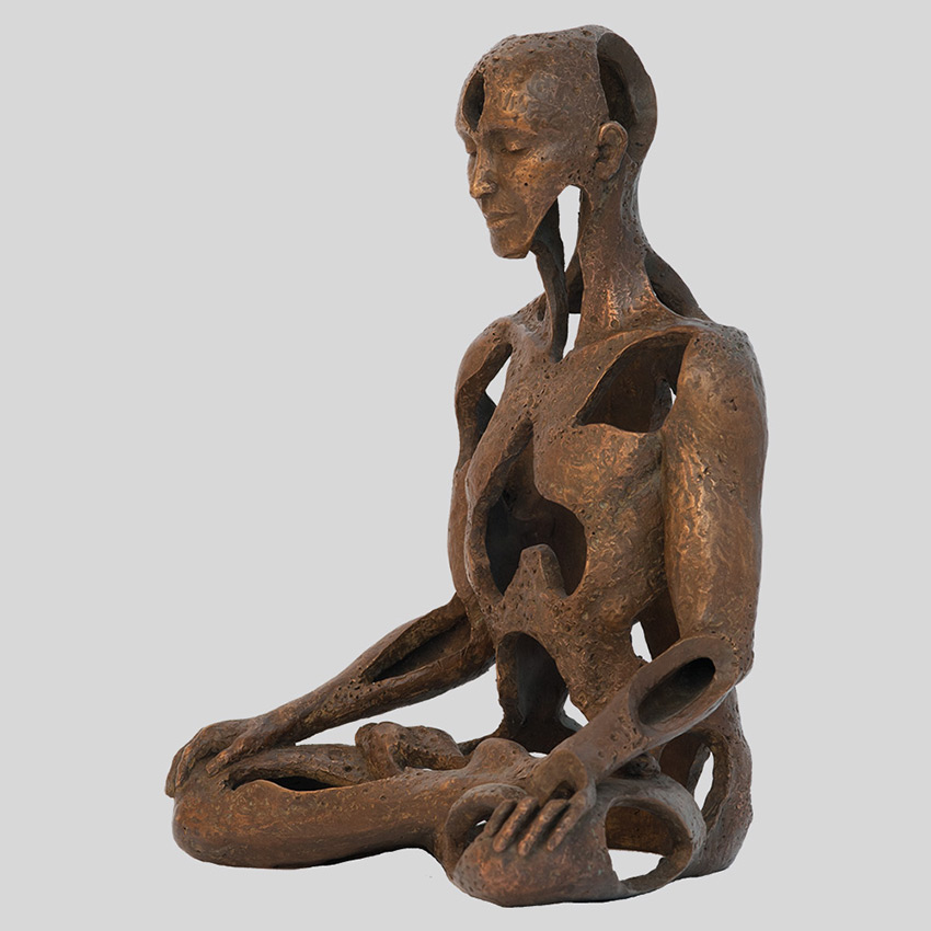 Transcendence Sublime Surrealistic Bronze Sculptures Of People In Meditation By Sukhi Barber 6