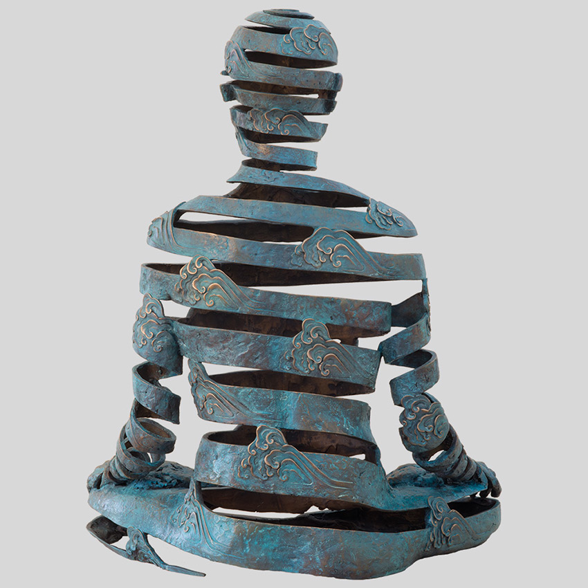 Transcendence Sublime Surrealistic Bronze Sculptures Of People In Meditation By Sukhi Barber 7