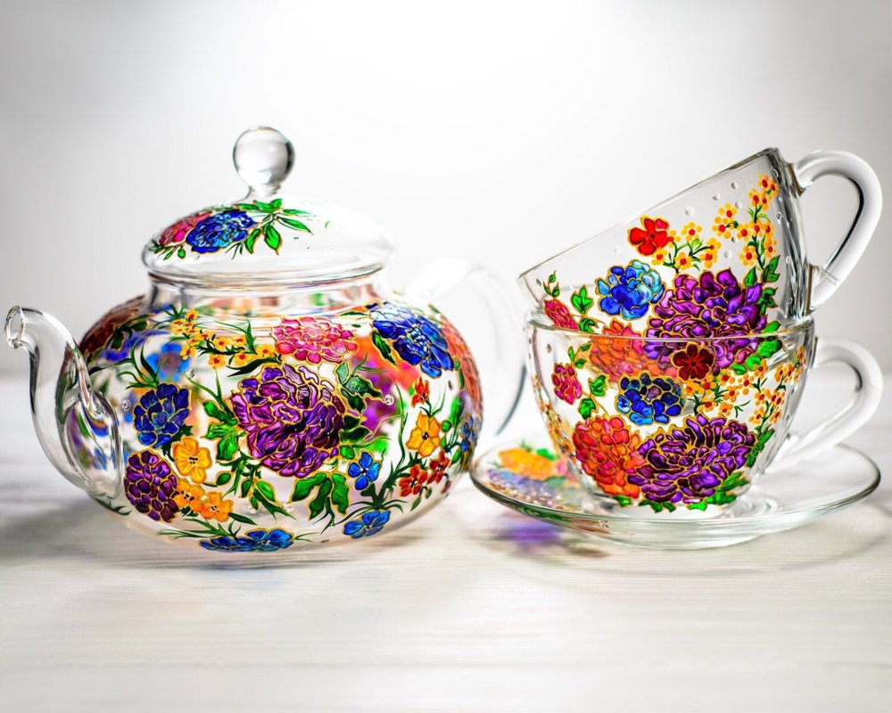 Wonderful Hand Painted Glassware With Intricate Colorful Patterns By Vitraaze 1