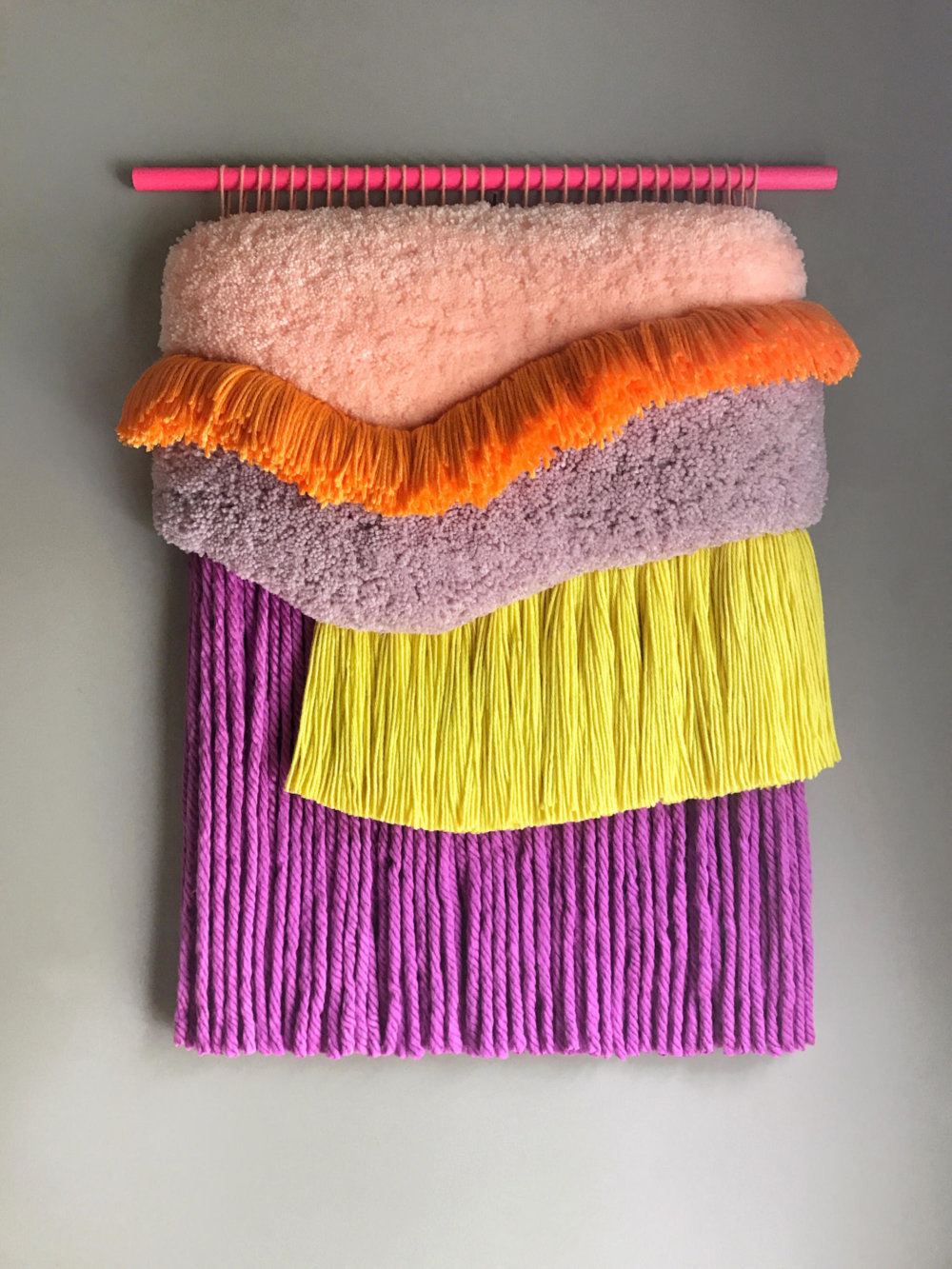 Abstract And Improvised Wall Tapestries With Vibrant Colors By Judit Just Antelo 2