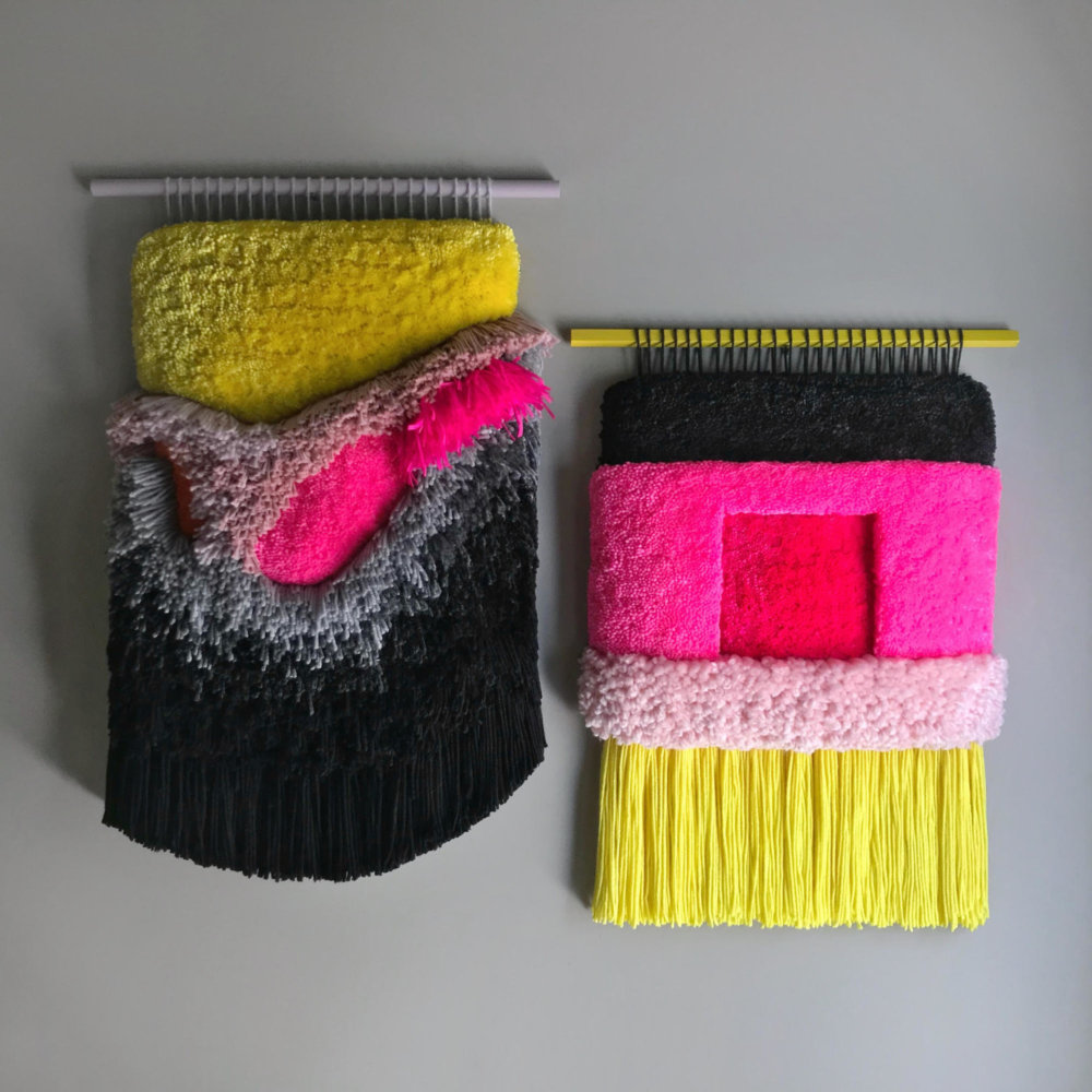 Abstract And Improvised Wall Tapestries With Vibrant Colors By Judit Just Antelo 4