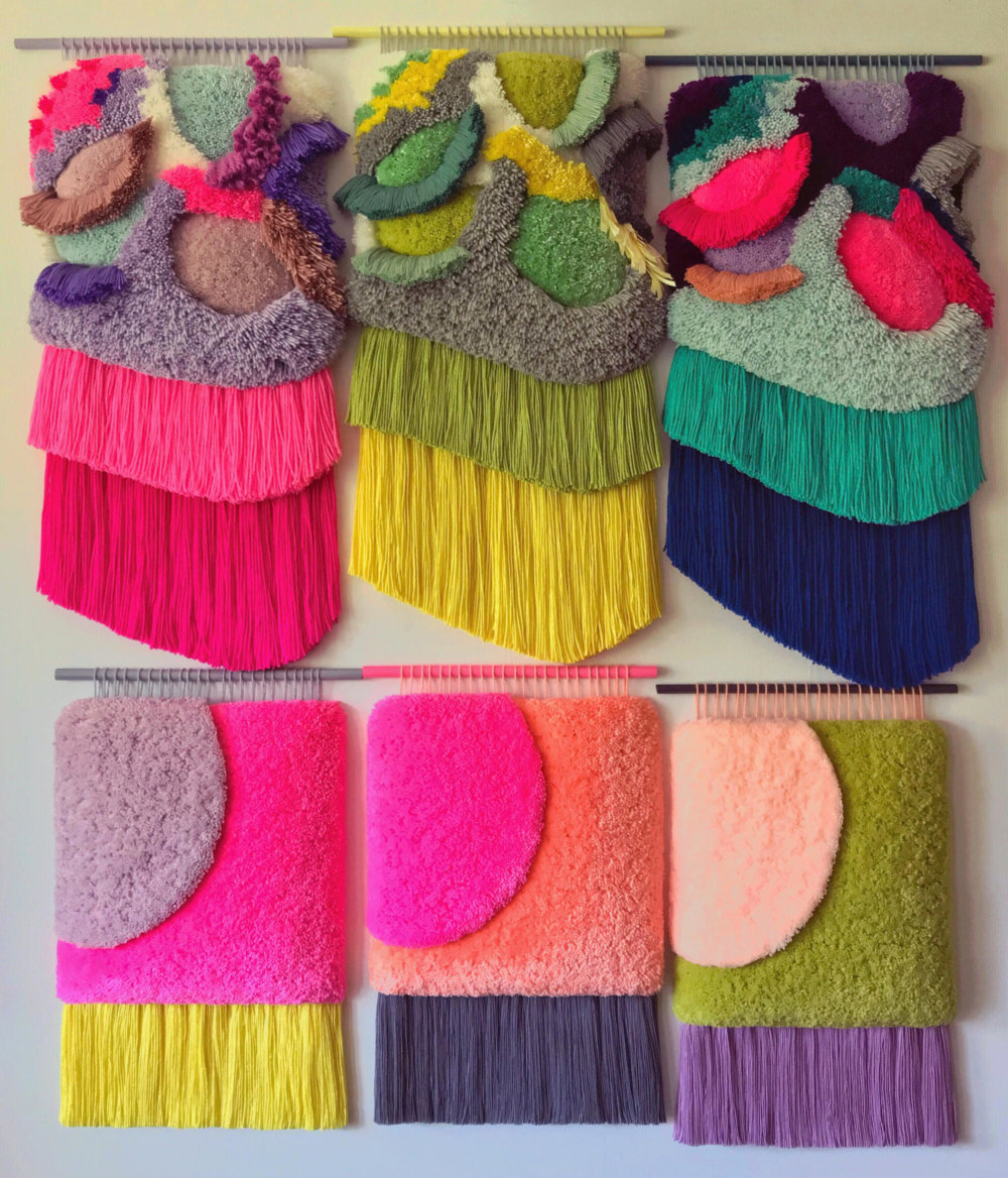 Abstract And Improvised Wall Tapestries With Vibrant Colors By Judit Just Antelo 6