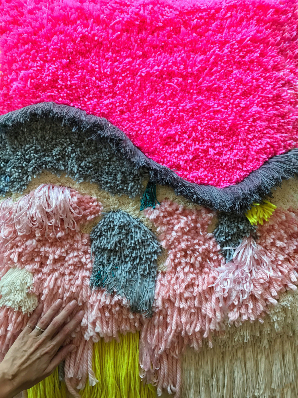 Abstract And Improvised Wall Tapestries With Vibrant Colors By Judit Just Antelo 7