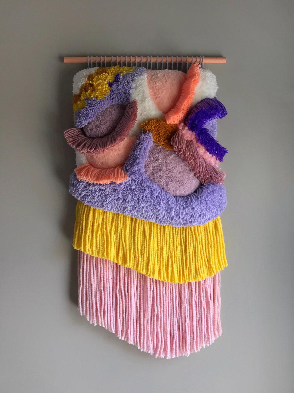 Abstract And Improvised Wall Tapestries With Vibrant Colors By Judit Just Antelo 8