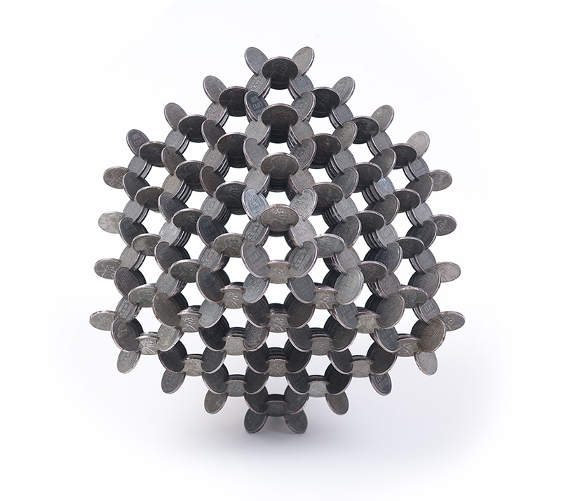 Geometric Sculptures Made From Old Coins By Robert Wechsler 1