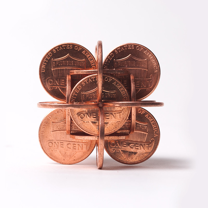 Geometric Sculptures Made From Old Coins By Robert Wechsler 2