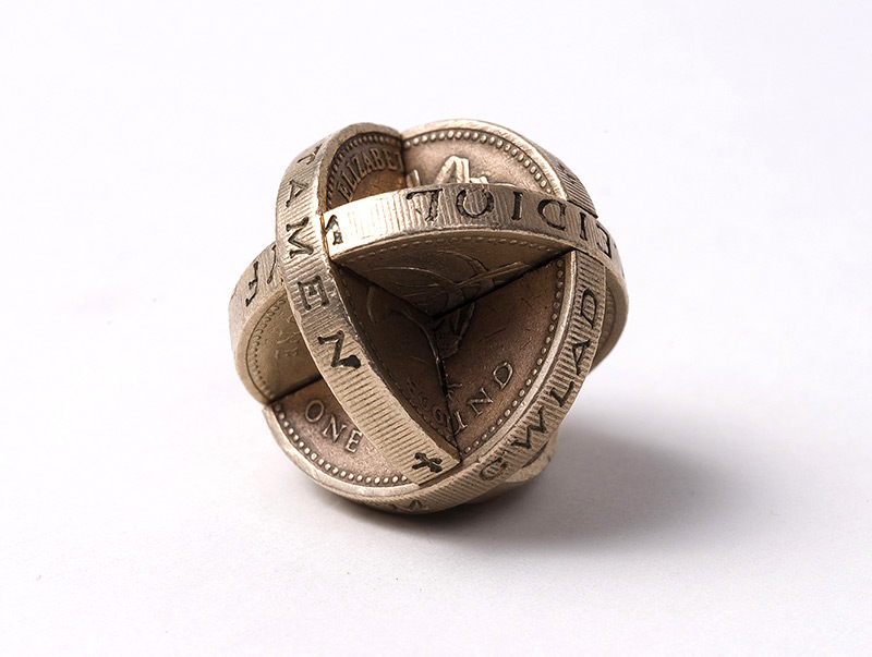 Geometric Sculptures Made From Old Coins By Robert Wechsler 7