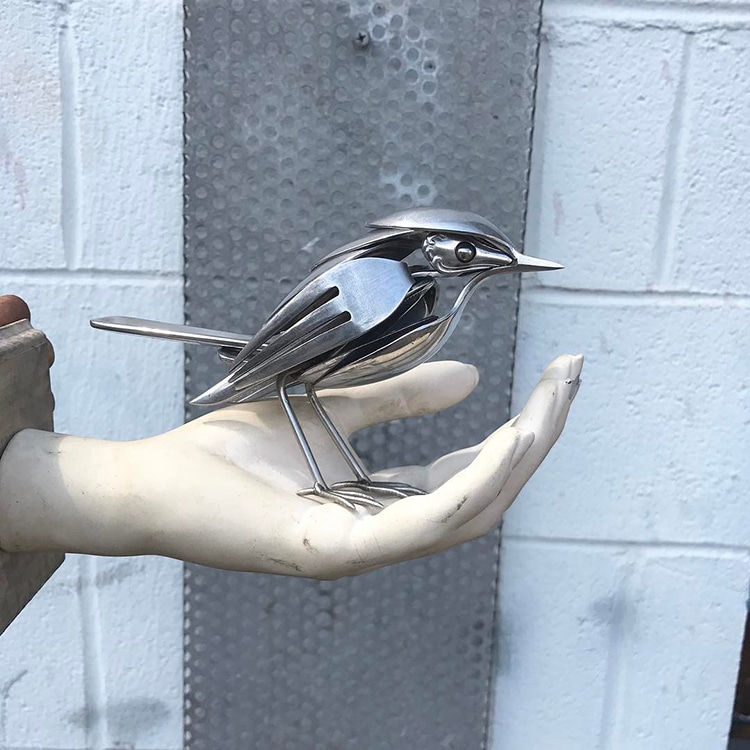 Incredible Silverware Animal Sculptures By Matt Wilson 16