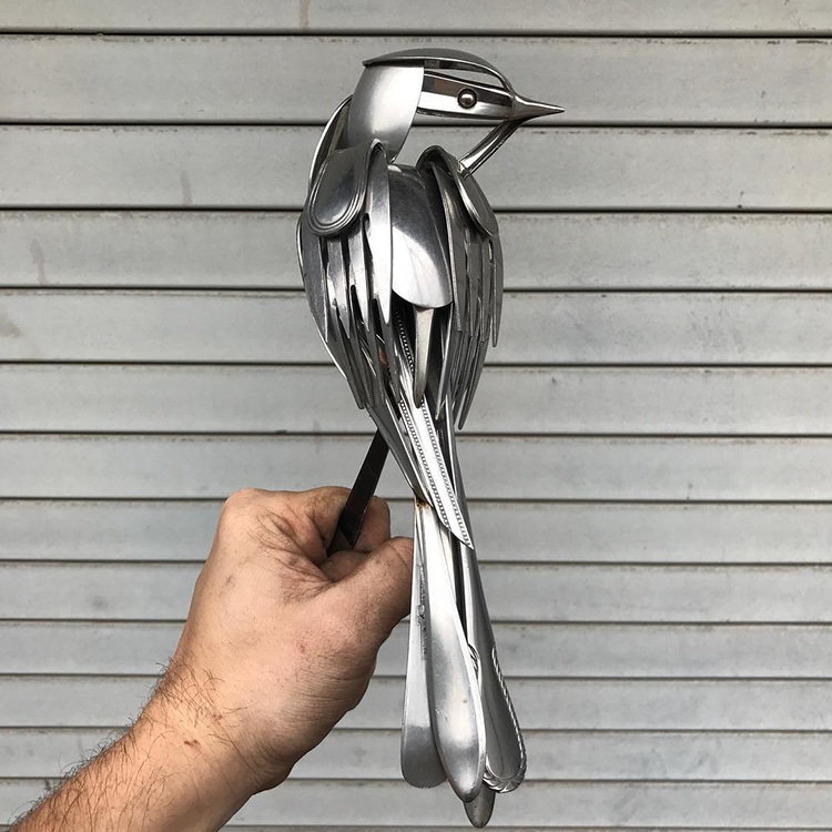 Incredible Silverware Animal Sculptures By Matt Wilson 25