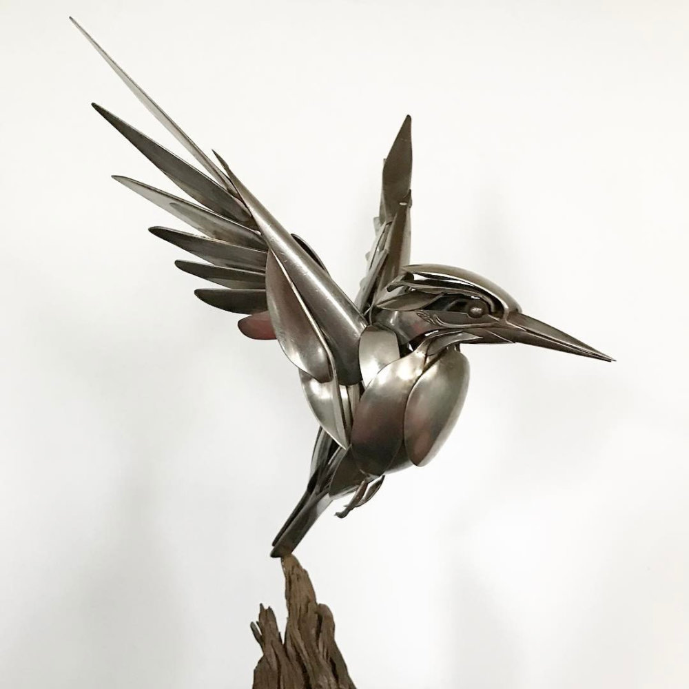 Incredible Silverware Animal Sculptures By Matt Wilson 7
