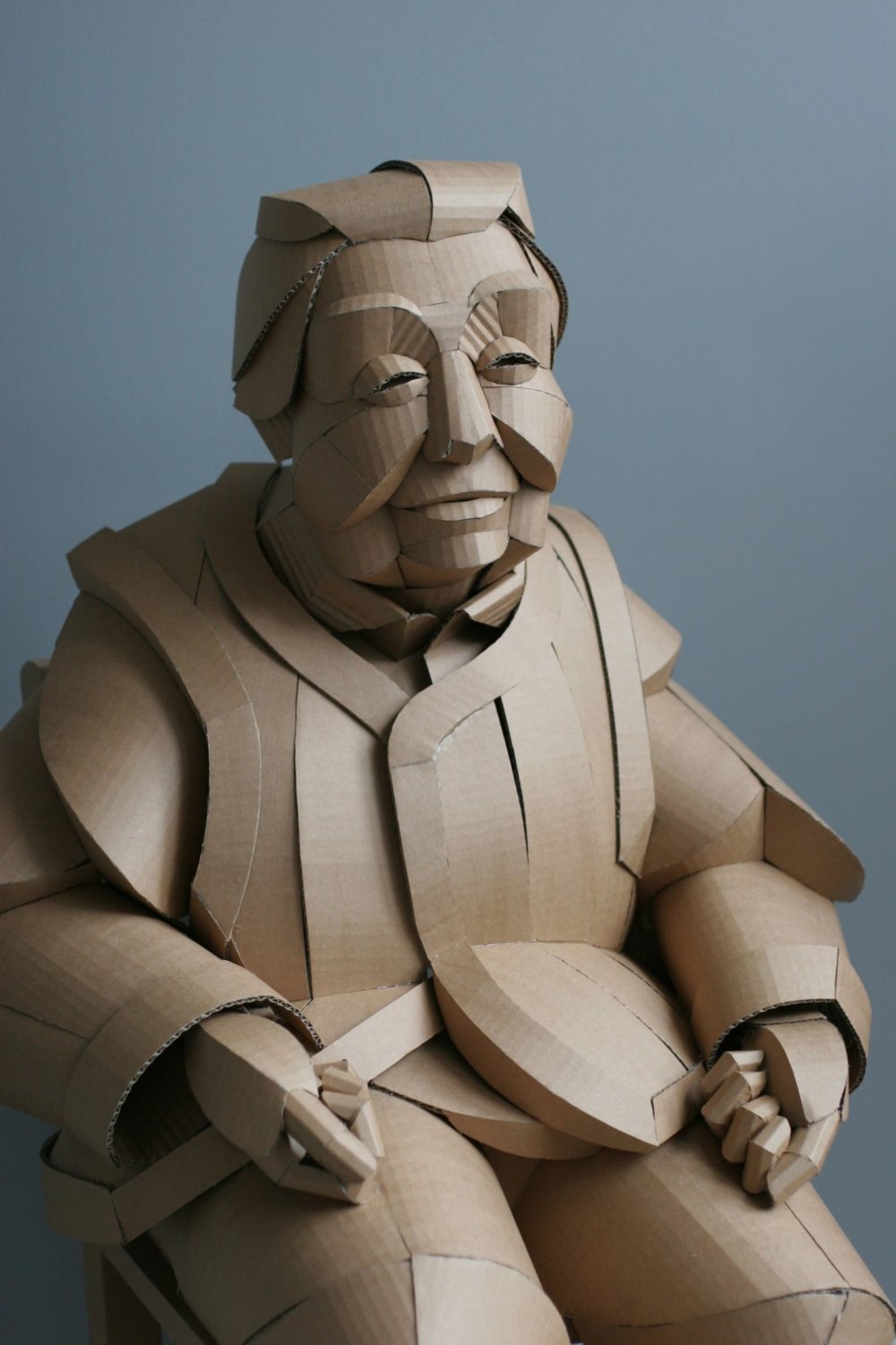 Magnificent Figurative Sculptures Made Entirely Out Of Cardboard By Warren King 1