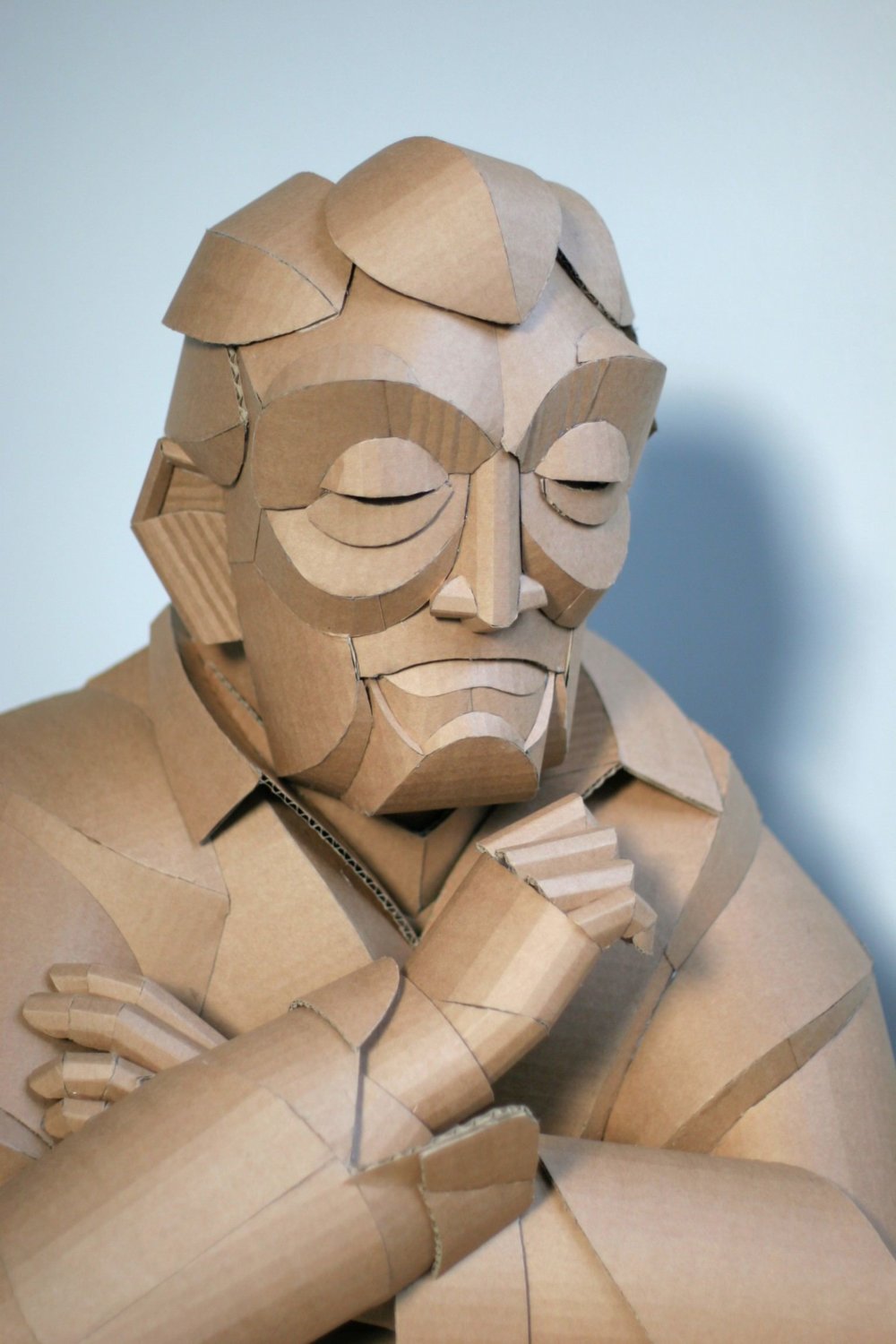 Magnificent Figurative Sculptures Made Entirely Out Of Cardboard By Warren King 5