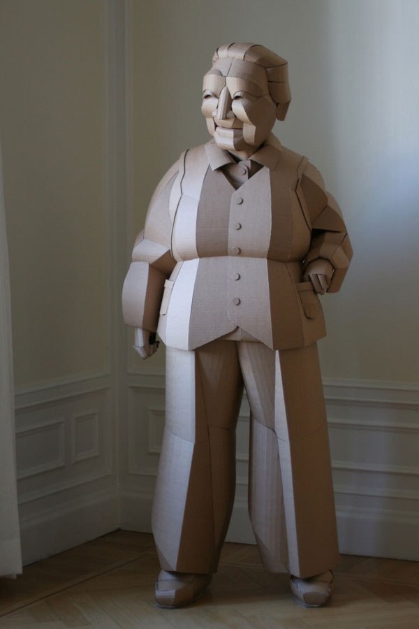 Magnificent Figurative Sculptures Made Entirely Out Of Cardboard By Warren King 9
