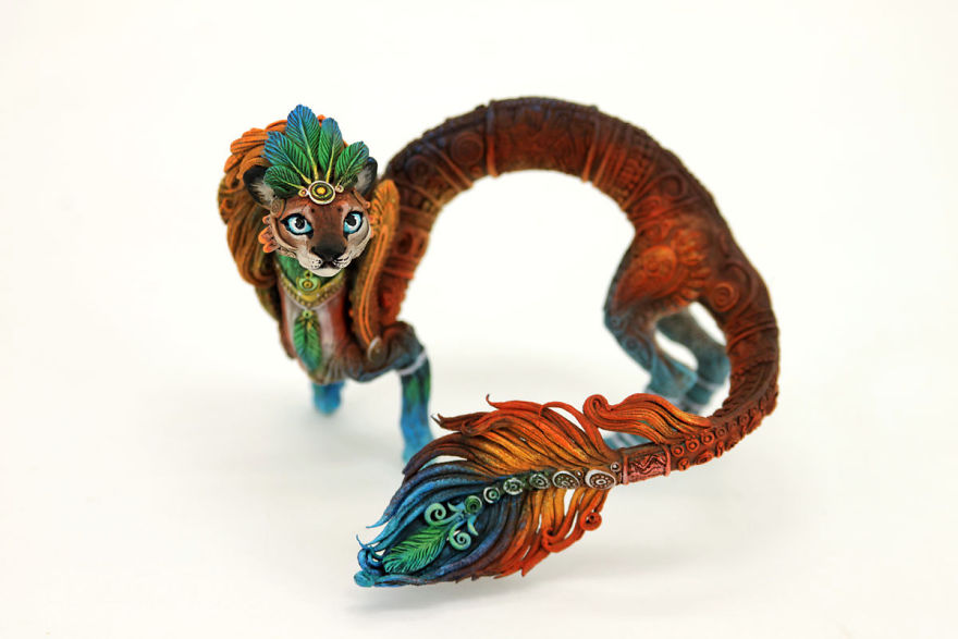 Superb Velvet Clay Sculptures Of imagined mythical Animals By Evgeny Hontor 17