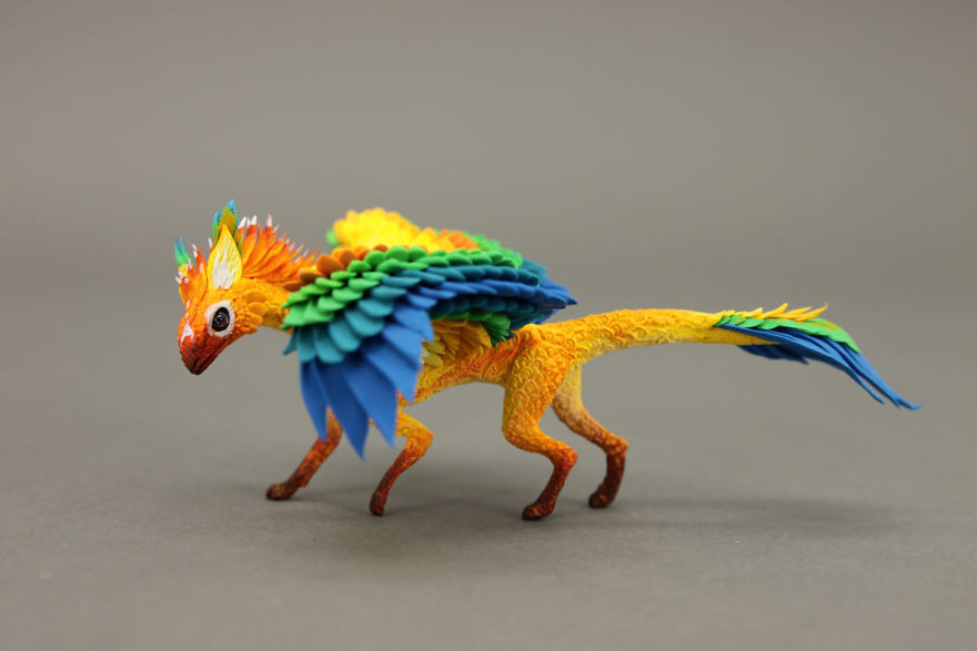 Superb Velvet Clay Sculptures Of imagined mythical Animals By Evgeny Hontor 29