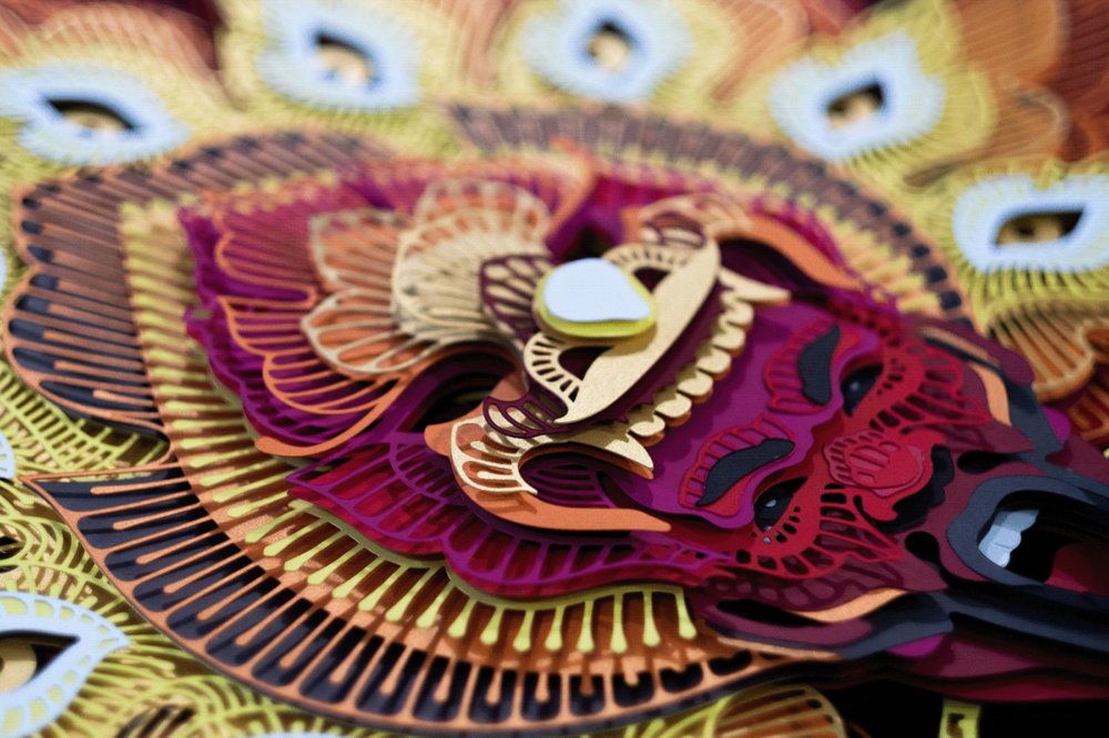 Dinagyang Mask A Stunning Paper Art Series In Tribute To Dualities By Patrick Cabral 7