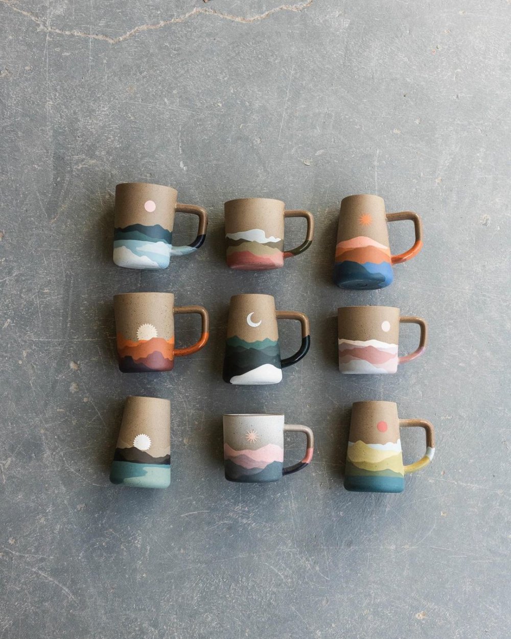 Gorgeous Handmade Ceramic Mugs Kettle And Bowls That Illustrate Magical Landscapes By Callahan Ceramics 4