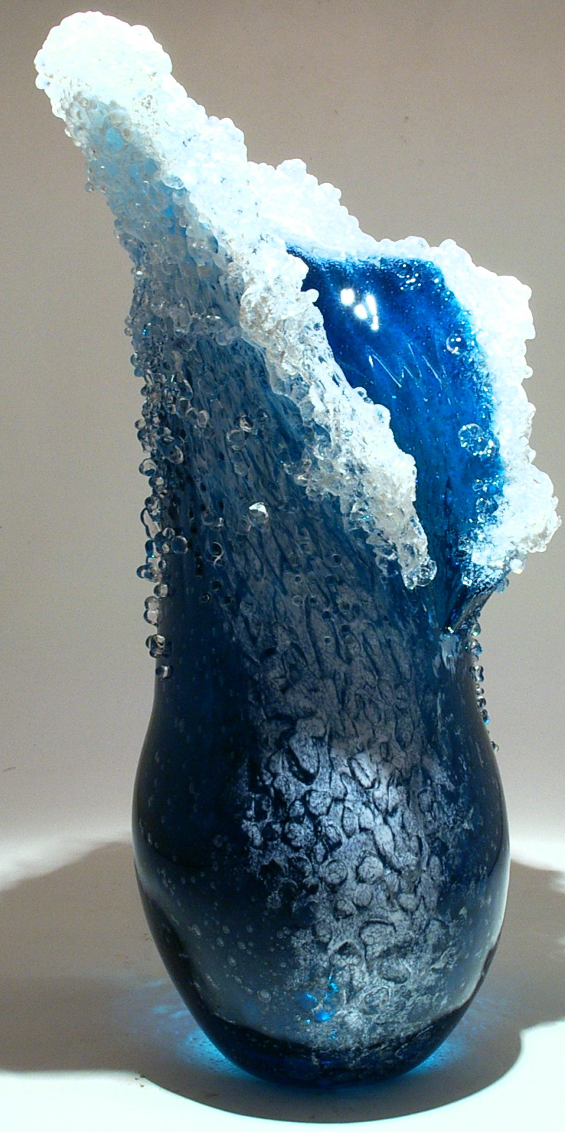 Magnificent Ocean Wave Glass Vases And Sculptures By Blaker Desomma Glass 16