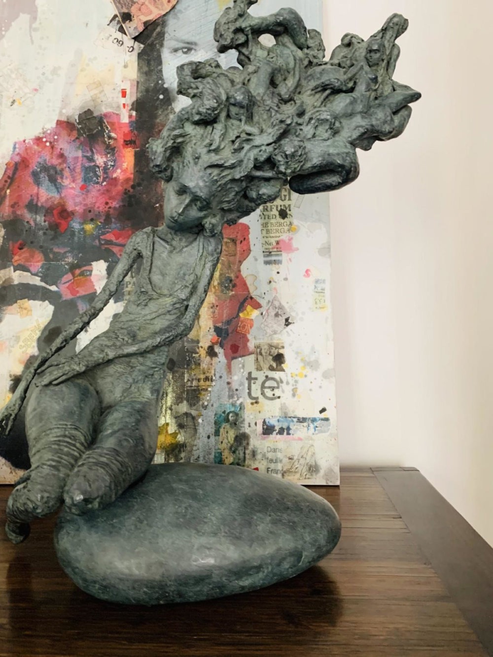 Petites Bonnes Femmes Poetic Bronze Sculptures Of Melancholic Women With Coiffed Hair By Valerie Hadida 11