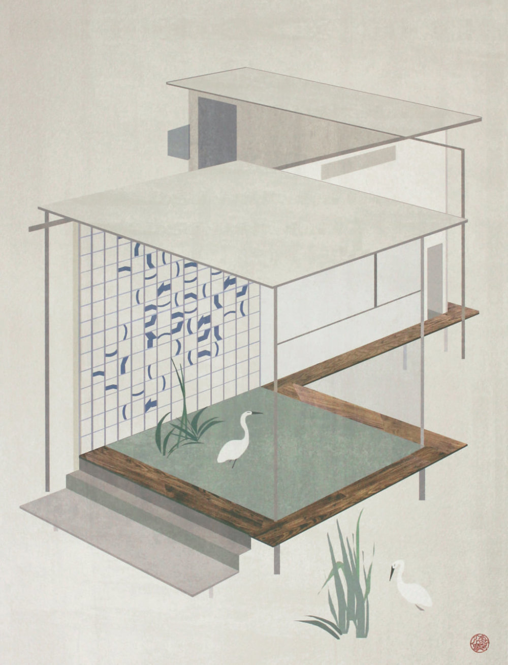 Pleasant Illustrations Inspired By The Traditional Japanese Architecture By Jon Koko 1