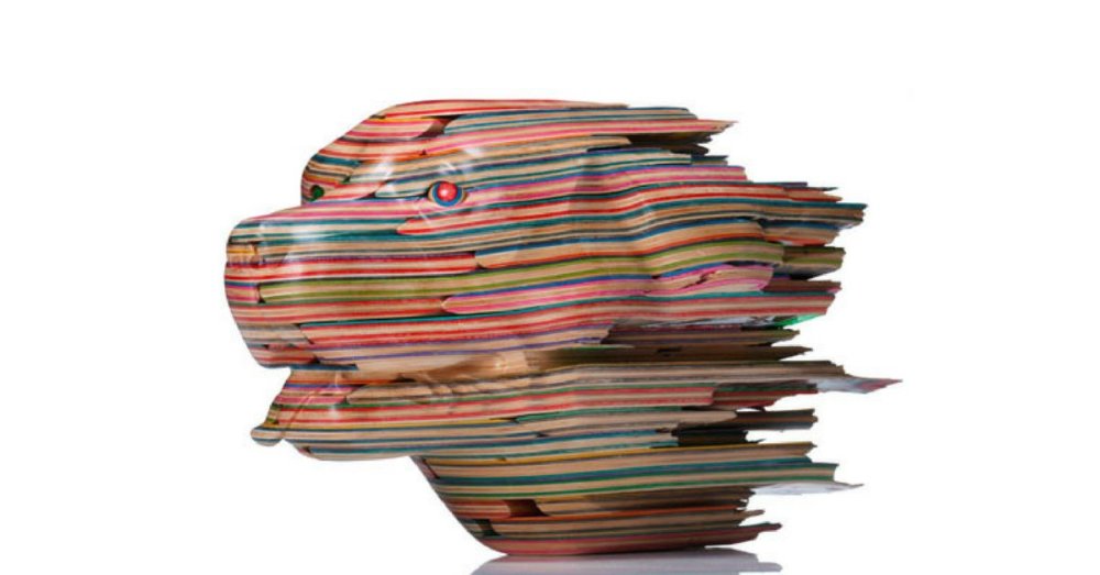 Stunning Colorful Sculptures Made Out Of Old Skateboards By Haroshi 19