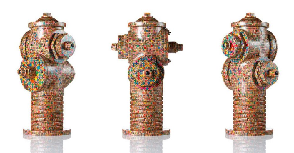 Stunning Colorful Sculptures Made Out Of Old Skateboards By Haroshi 21