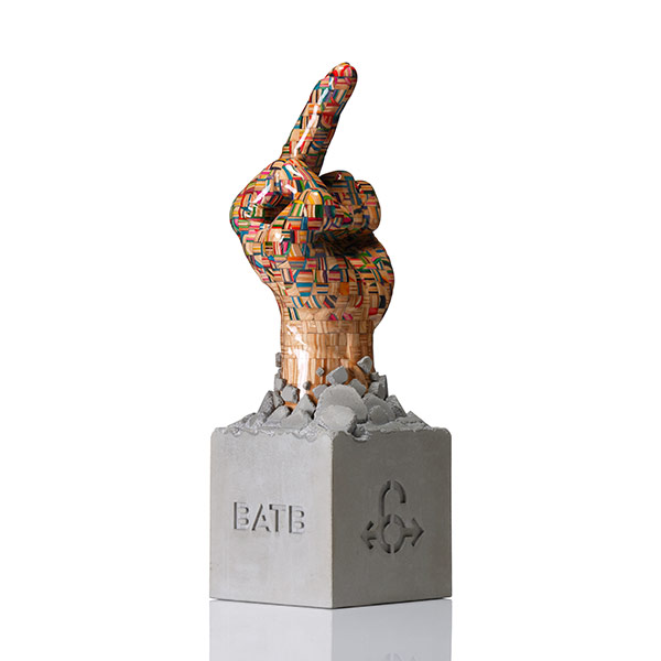 Stunning Colorful Sculptures Made Out Of Old Skateboards By Haroshi 26