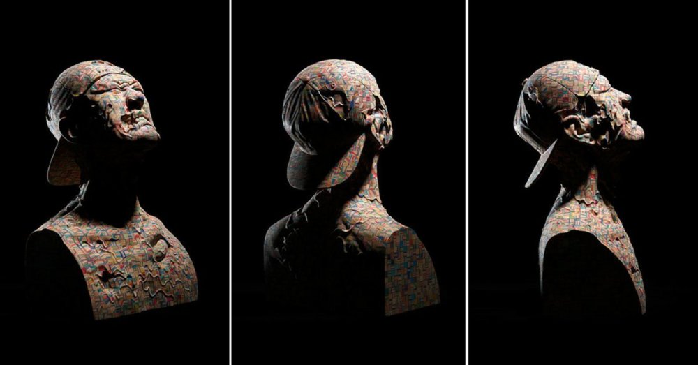 Stunning Colorful Sculptures Made Out Of Old Skateboards By Haroshi 28