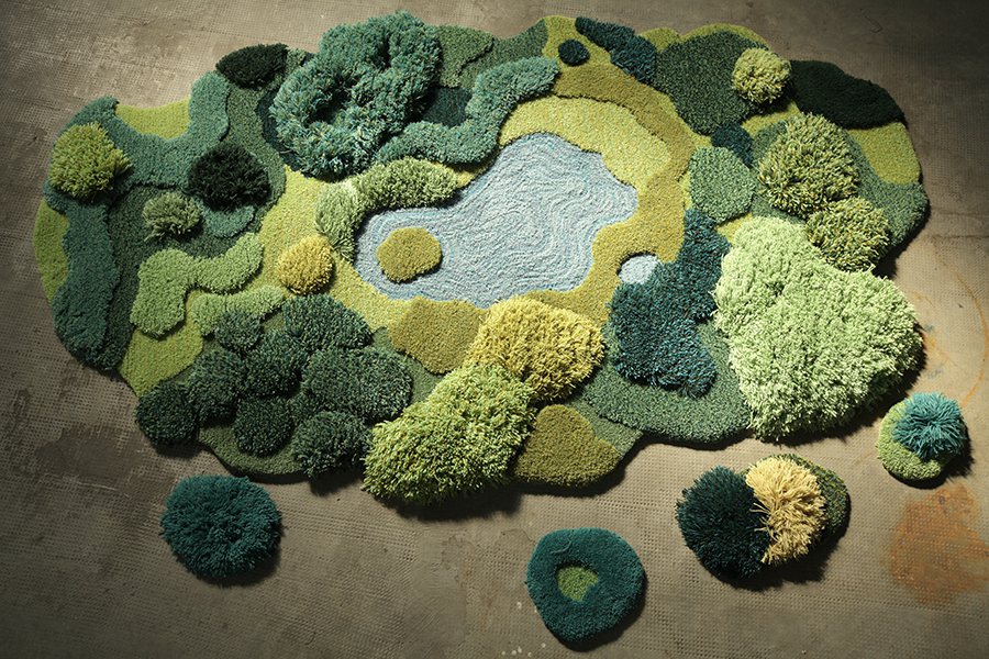 Stunning Rug Artworks That Mimic Pastures And Mossy Textures By Alexandra Kehayoglou 4