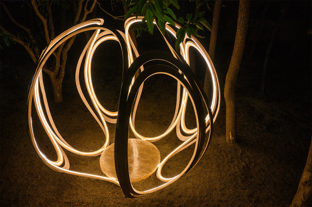 The Search Of The Glow An Amazing Lightweight Wooden Sphere Installation By Ling Li Tseng 11