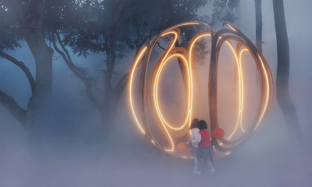 The Search Of The Glow An Amazing Lightweight Wooden Sphere Installation By Ling Li Tseng 12