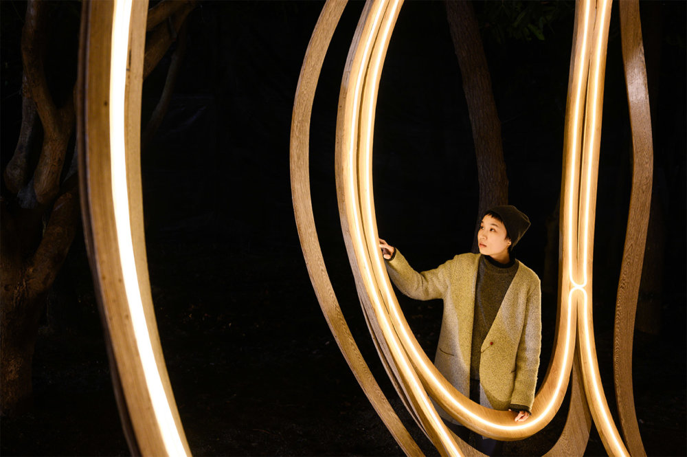The Search Of The Glow An Amazing Lightweight Wooden Sphere Installation By Ling Li Tseng 7