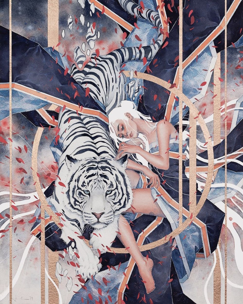 Whimsical And Ethereal Watercolors Of Women In Deep Moments Of Intimacy By Hieu Nguyen 12