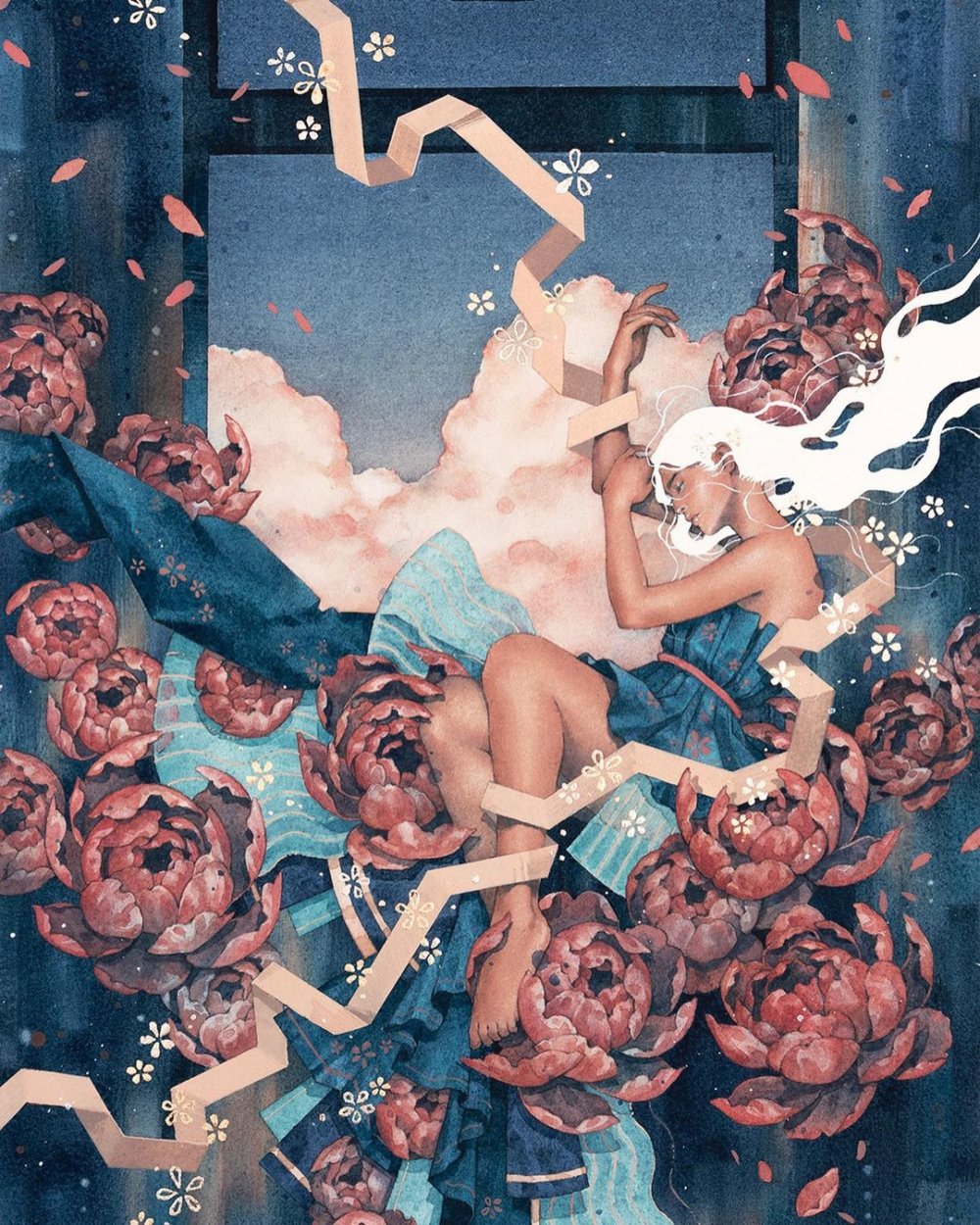 Whimsical And Ethereal Watercolors Of Women In Deep Moments Of Intimacy By Hieu Nguyen 4