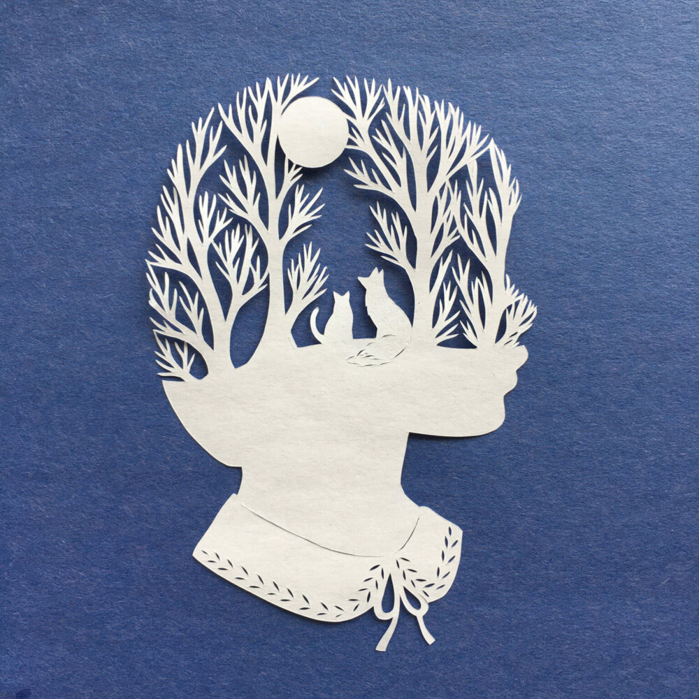 Gorgeous Papercuts Of People Silhouettes Fused With Natural Landscapes By Kanako Abe 7