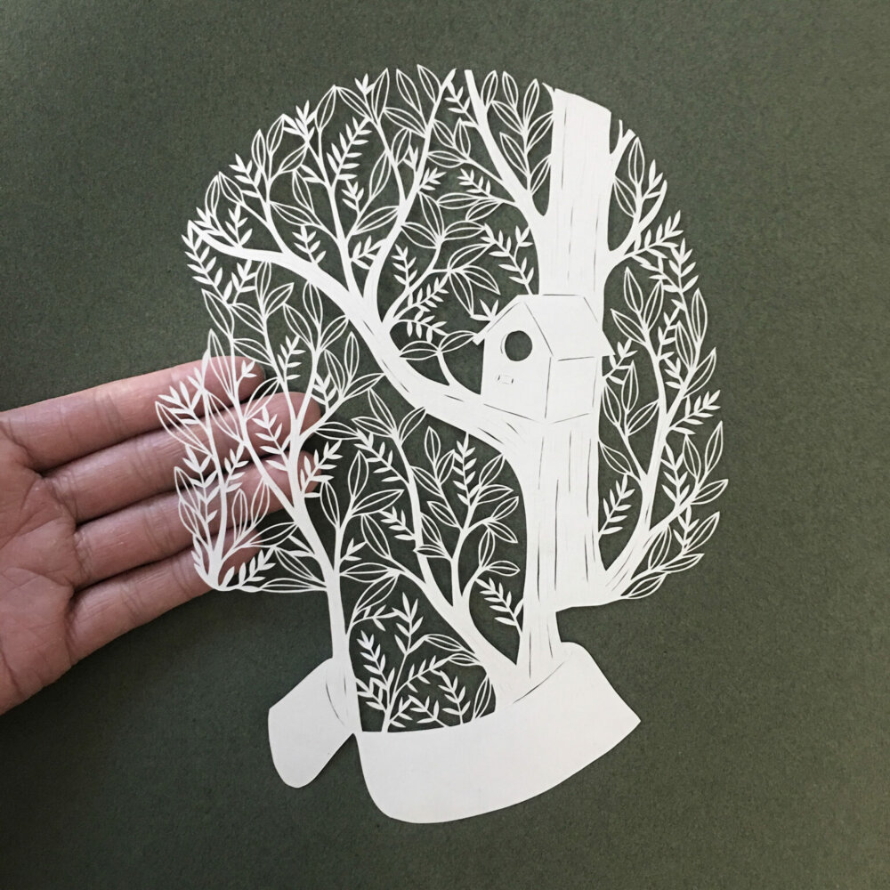 Gorgeous Papercuts Of People Silhouettes Fused With Natural Landscapes By Kanako Abe 8